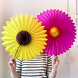 Sunflower Fan Decorations - 18 inch