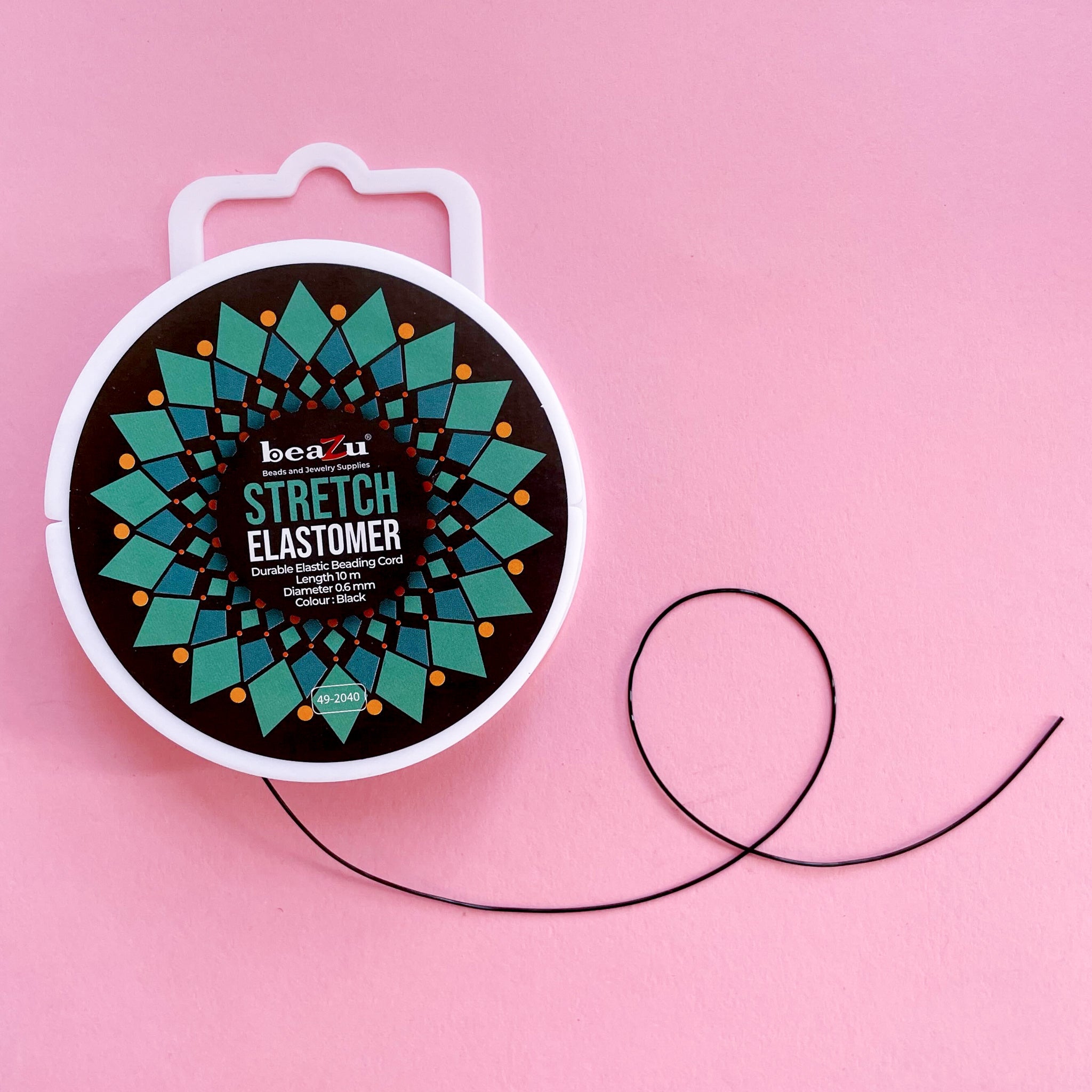 Elastic Jewelry Beading Cord – Black