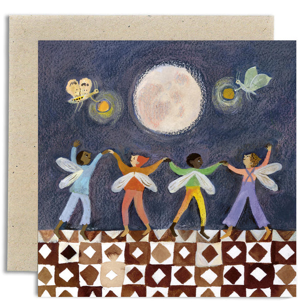 Midsummer Fairy Dance Greeting Card