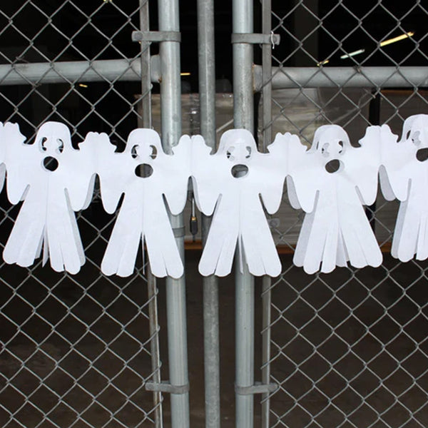 Ghost Tissue Paper Garland Collage Collage