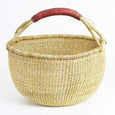 Handmade Natural Bolga Basket - Medium, 11-13 inches
