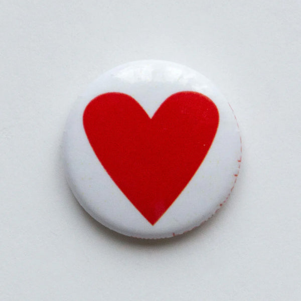 Red Heart 1" Button - by Banquet Workshop