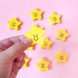 Smiley Face Star Erasers