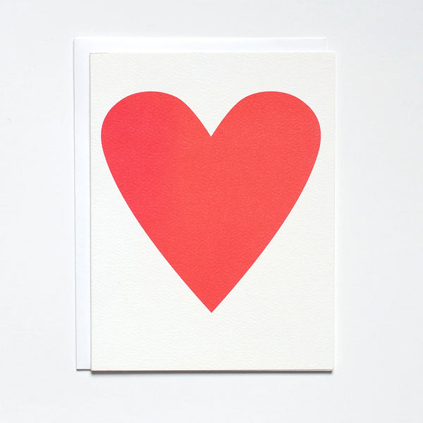 Greeting Card with a Neon Pink heart by Banquet Workshop