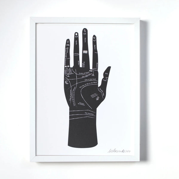 Palmistry Hand Wall Art Print by Banquet Workshop