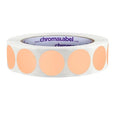 Dot Circle Stickers in 1 inch size in Apricot