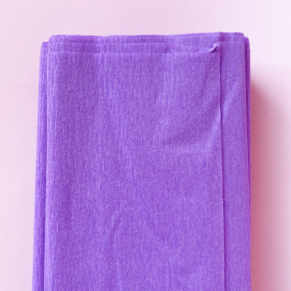 Lavender Crepe Paper Sheets Folds 20 inch. X 8 ft. 607963389960