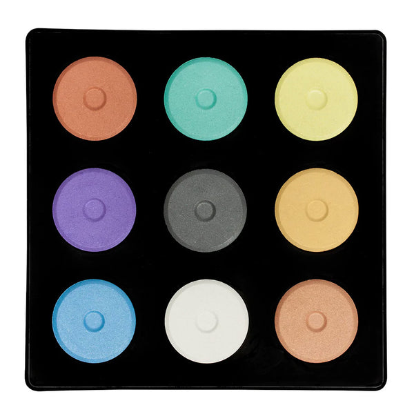 Mini Tempera Paint Puck Set of 9 Metallic Colors Collage Collage