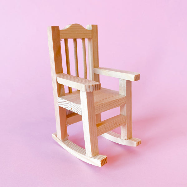 Miniature Wood Rocking Chair with armrest