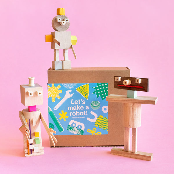 Wooden Robot Craft Kit – Collage Collage