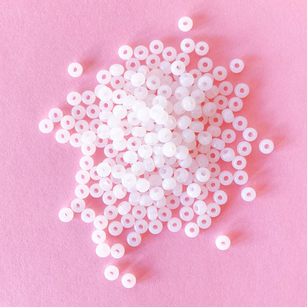 Pearlized White Seed Beads | Size 10/0