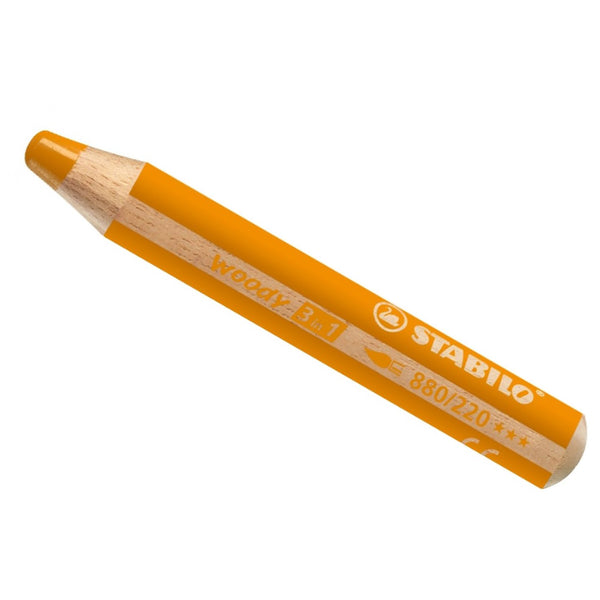 1 crayon multitalents STABILO woody 3 in 1 orange clair - BuroStock Guyane