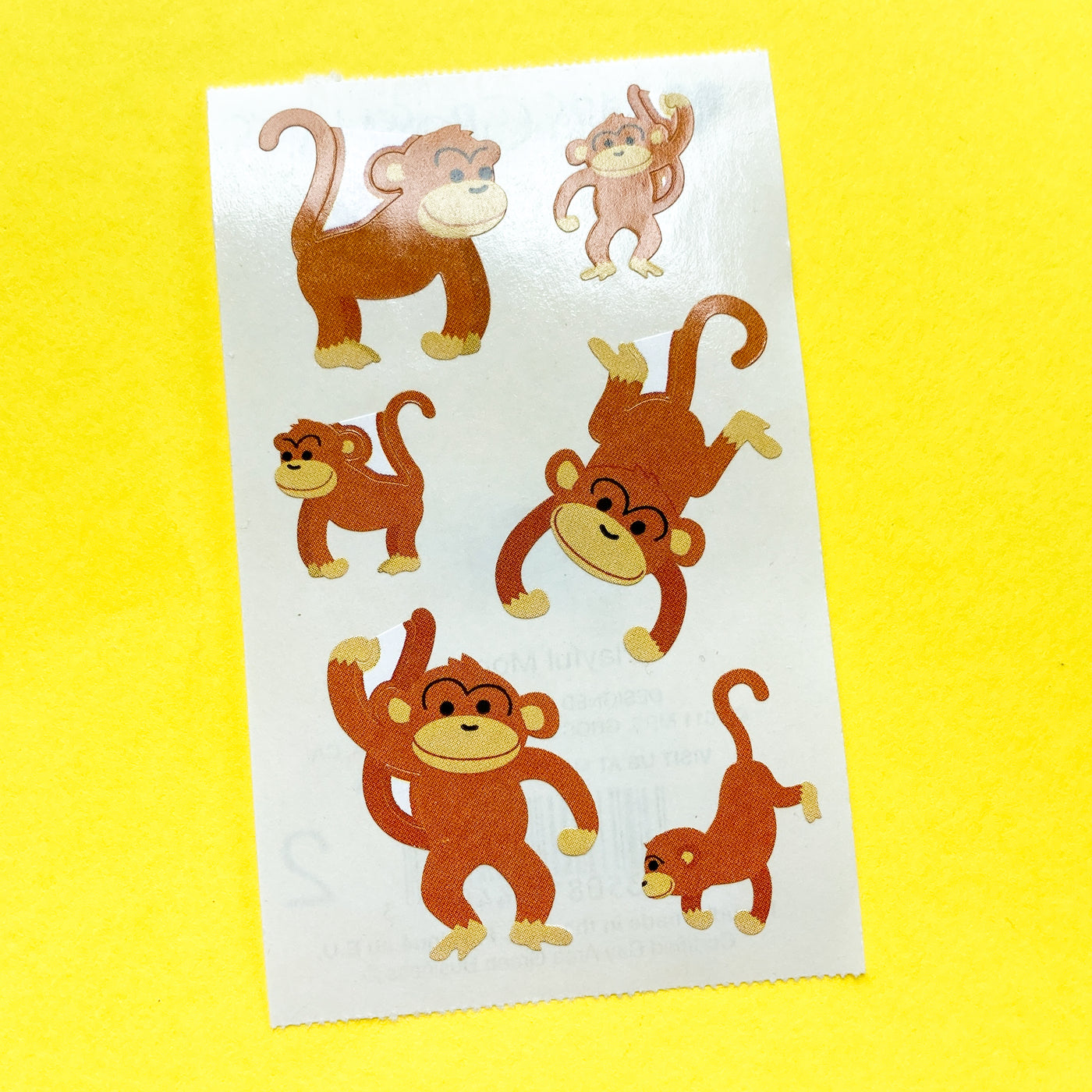 Playful Monkeys stickers on the roll by mrs. grossman's