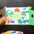 Online Mixed Media Art Class for Kids aged 3 to 8 years inspired by the book My Friend Earth