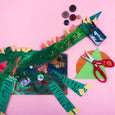 Online Mixed Media Art Class for Kids aged 3 to 8 years inspired by the book The Girl and the Dinosaur