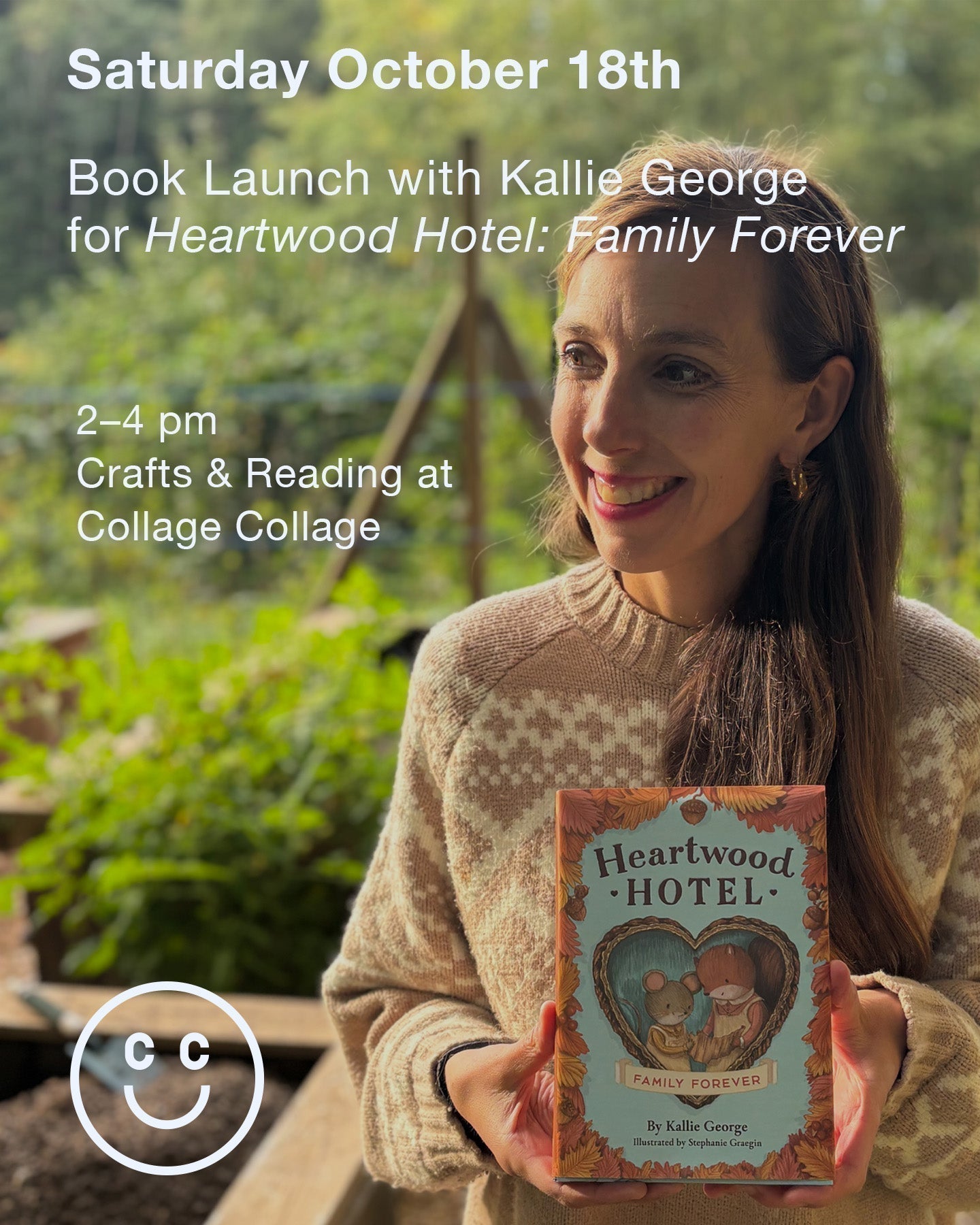 Saturday Oct 18th: Heartwood Hotel Book Launch with Kallie George