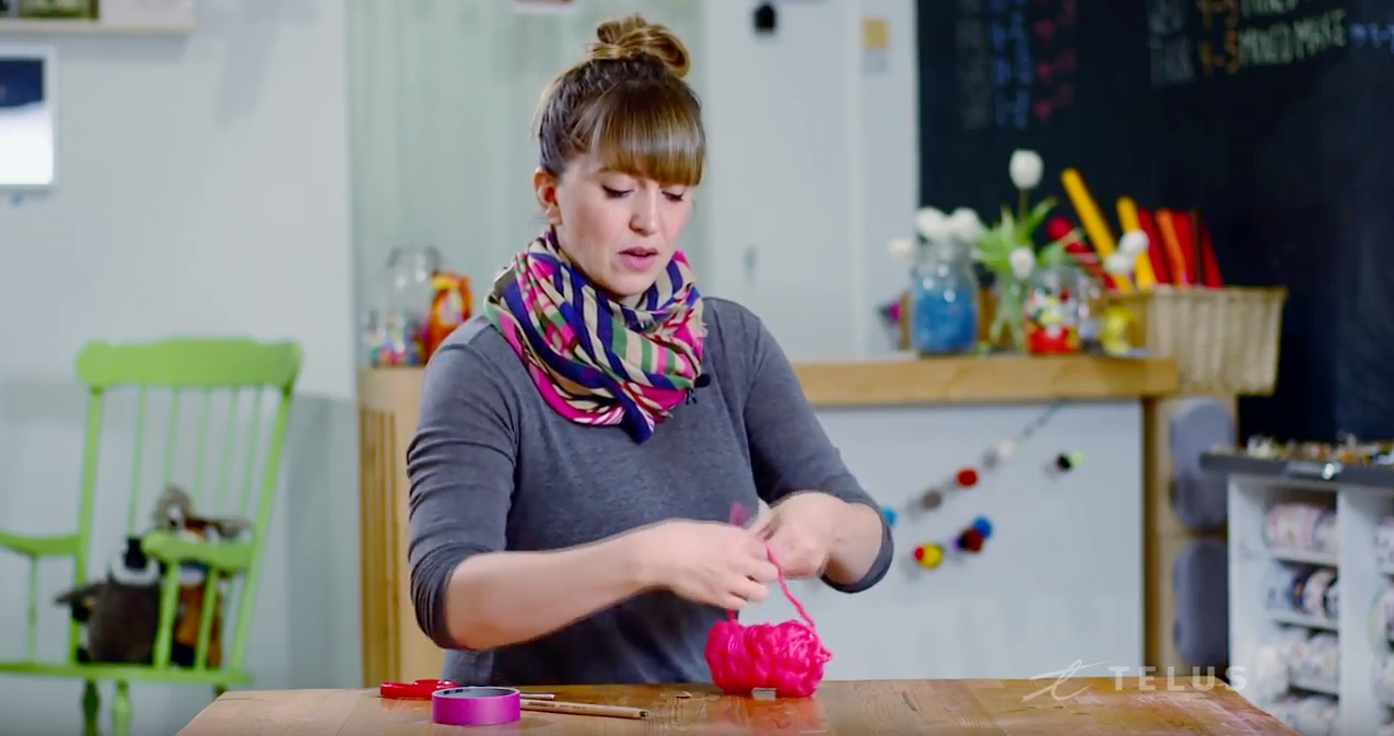 Telus Video Series: Yarn Pom Poms