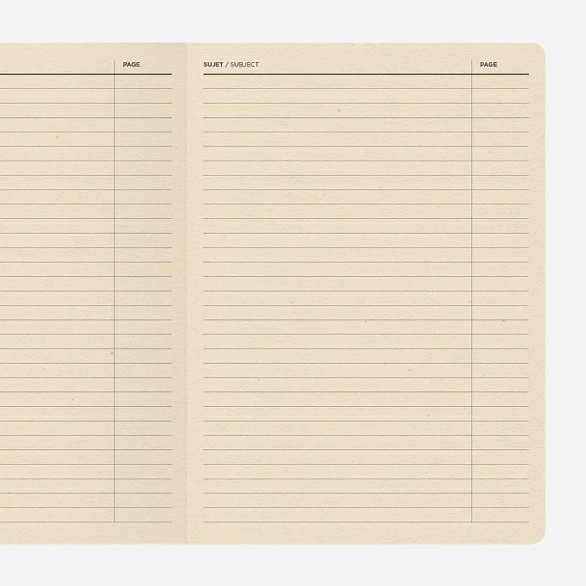 Admin Notebook by Papier Tigre – Ivory with squared grid pages