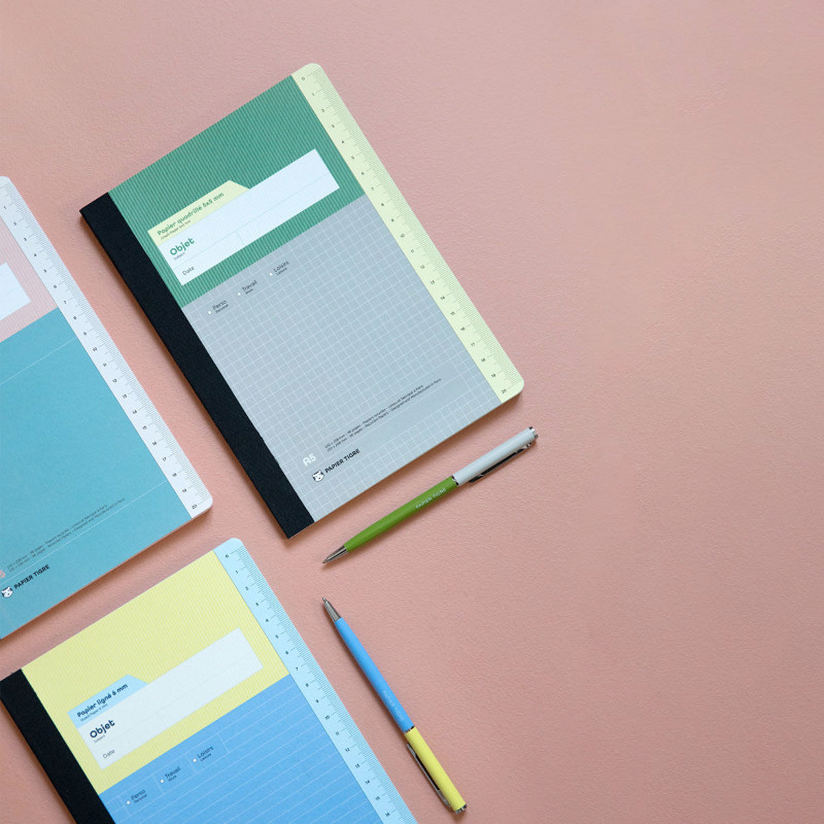 Admin Notebook by Papier Tigre – Ivory with squared grid pages