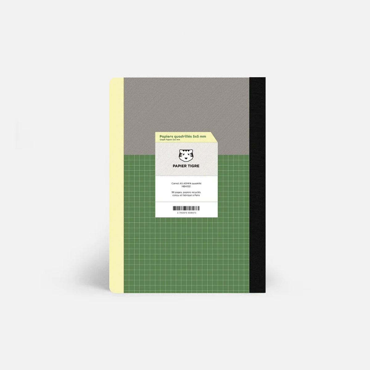 Admin Notebook by Papier Tigre – Ivory with squared grid pages