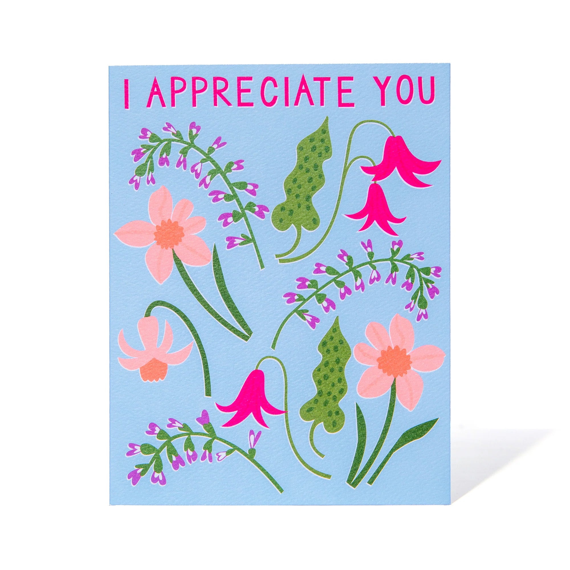 I Appreciate You Spring Flowers Greeting Card