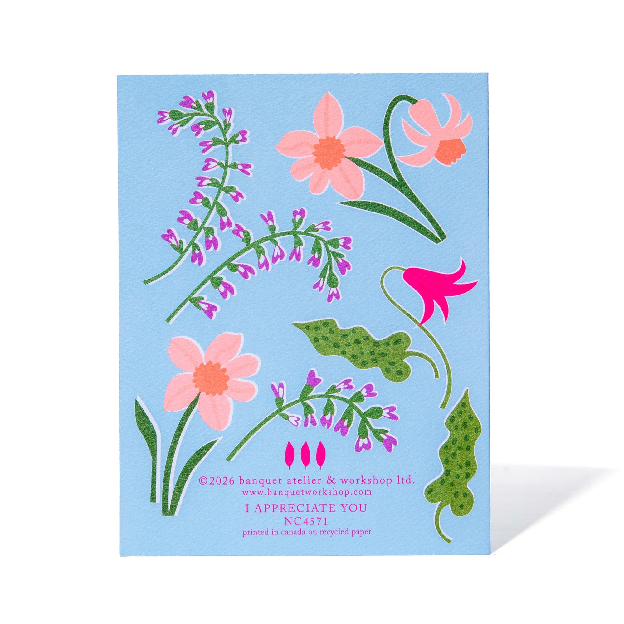 I Appreciate You Spring Flowers Greeting Card