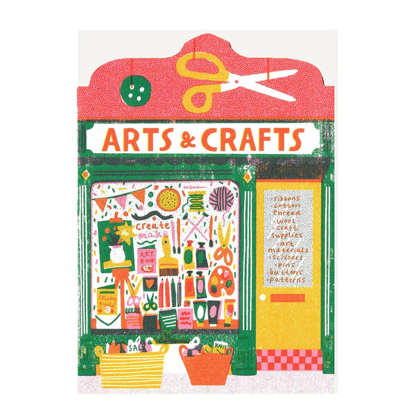 Art Shop Die Cut Greeting Card