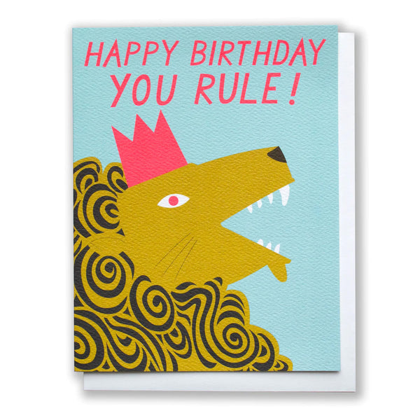 King of the Beasts Happy Birthday Greeting Card