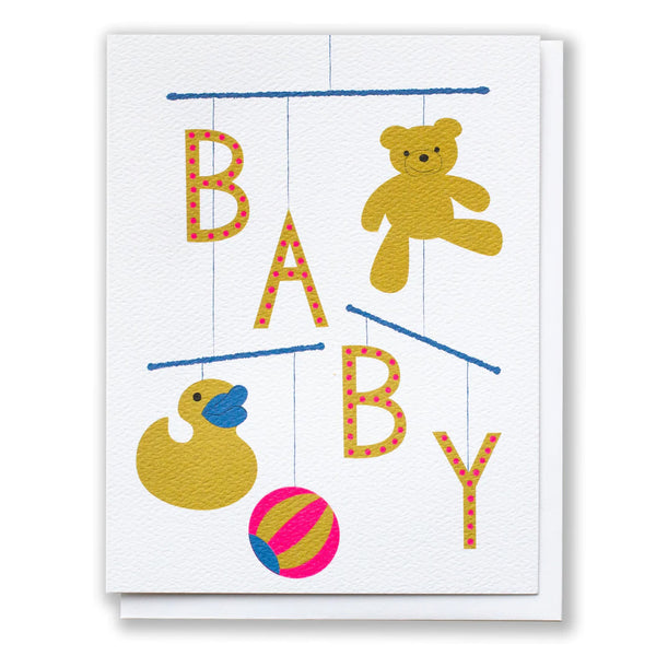 New Baby Mobile Greeting Card