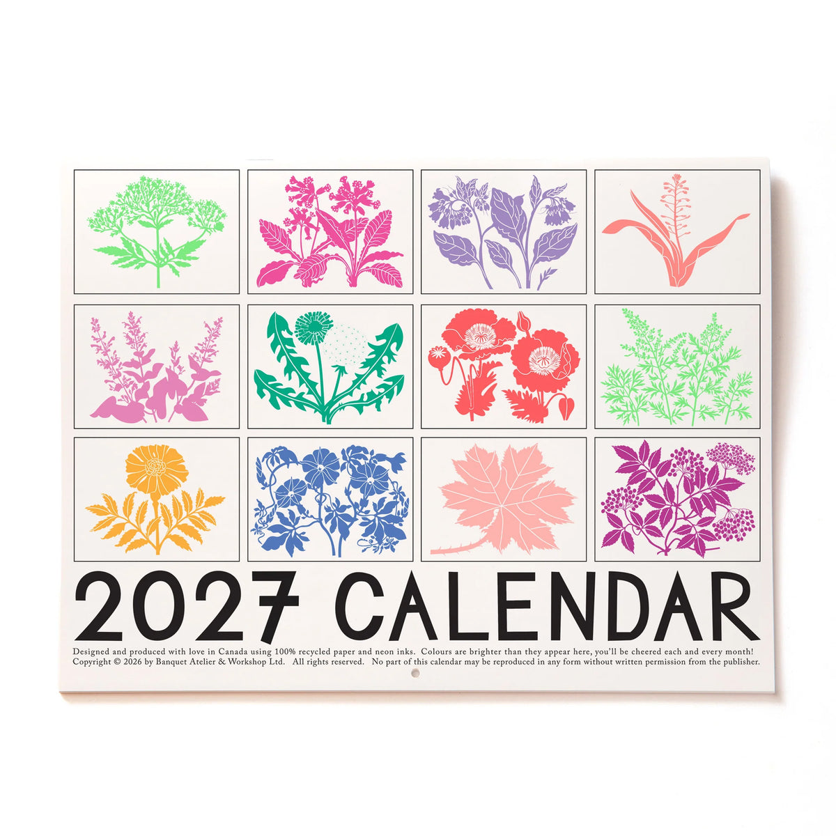 Banquet Workshop 2027 Calendar - Medicinal Plants