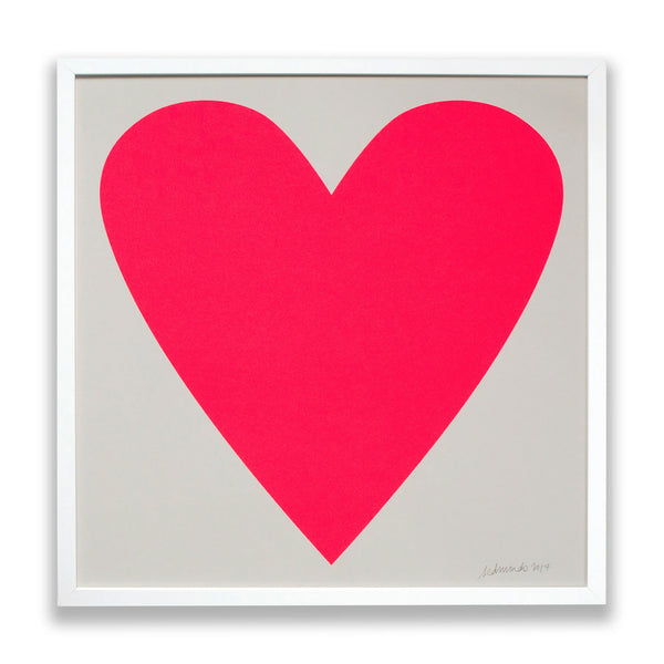 Banquet Workshop - Neon Pink Heart on Dove Grey Paper