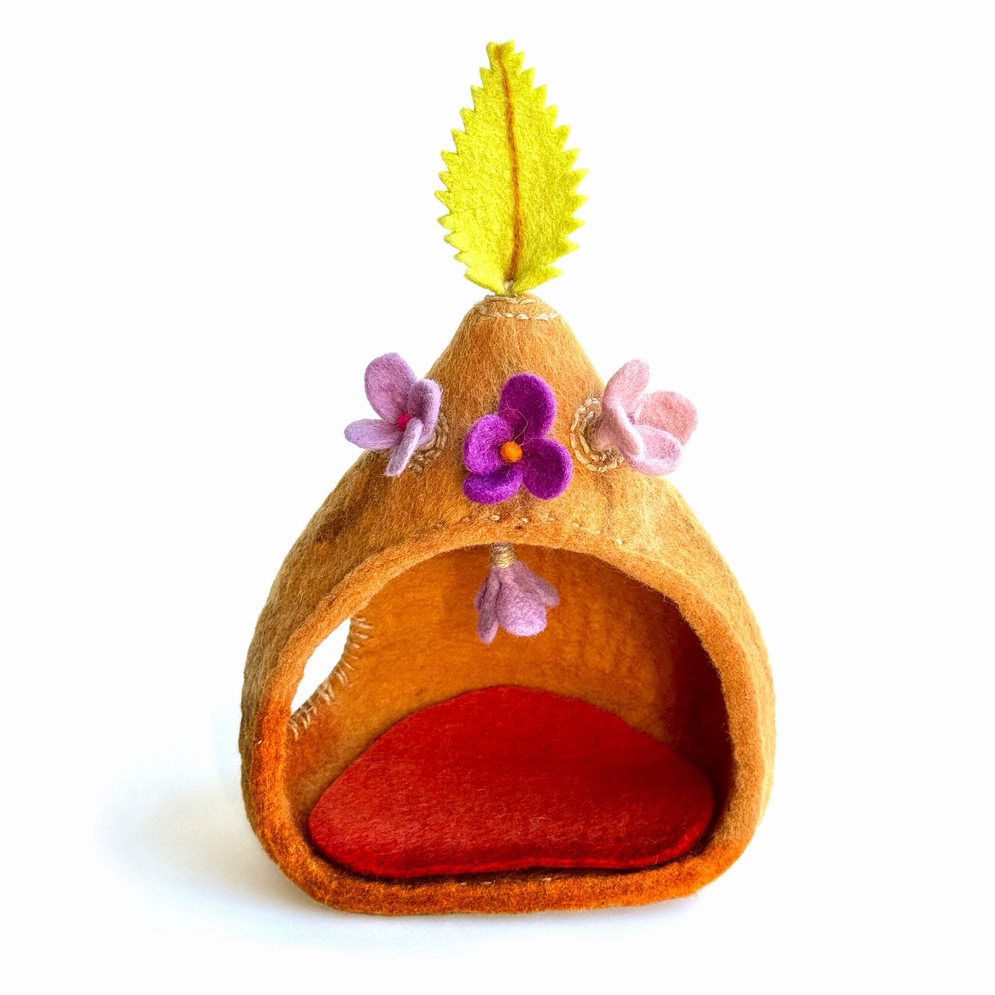 Bark home with Flowers - Little Greenies