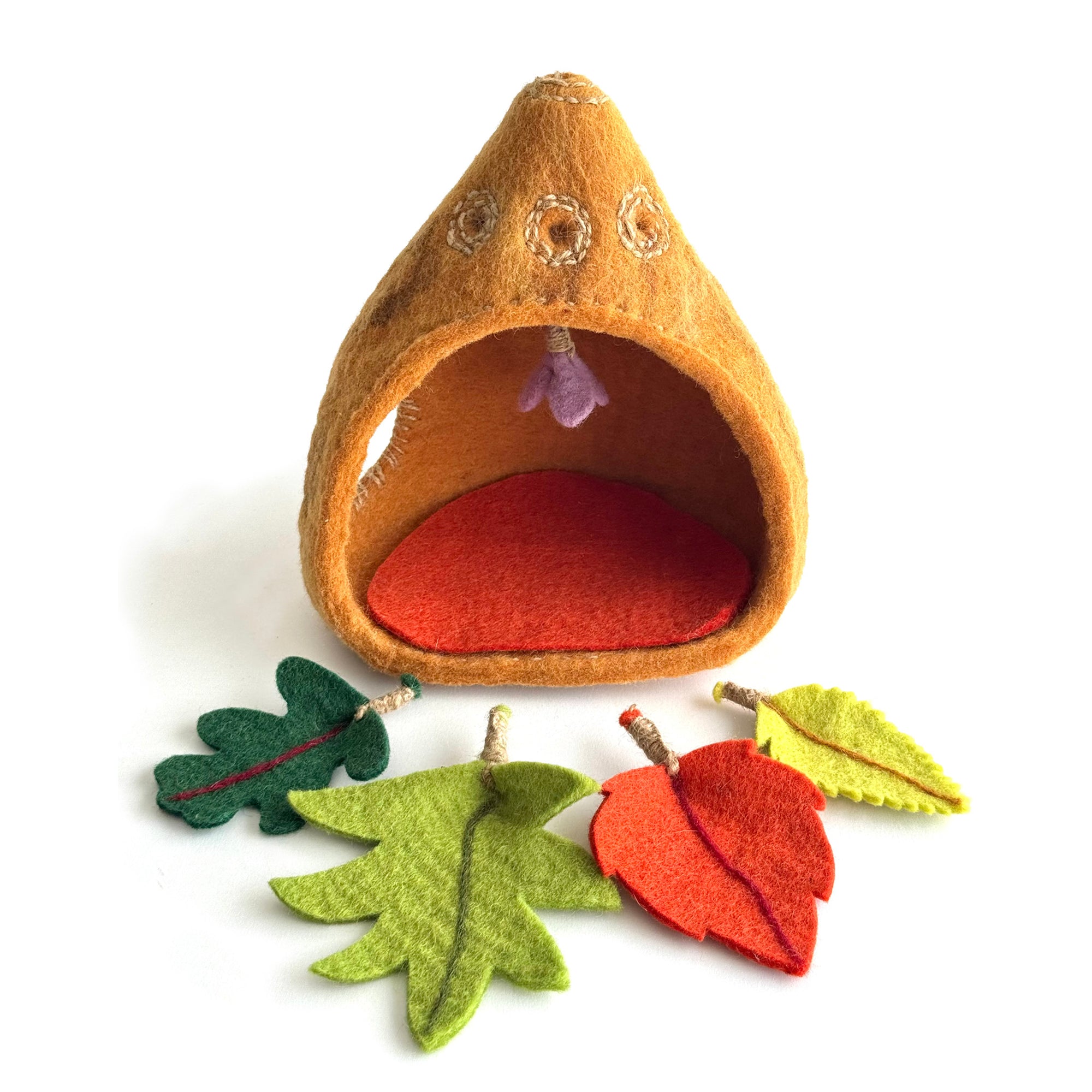 Bark home with Leaves - Little Greenies