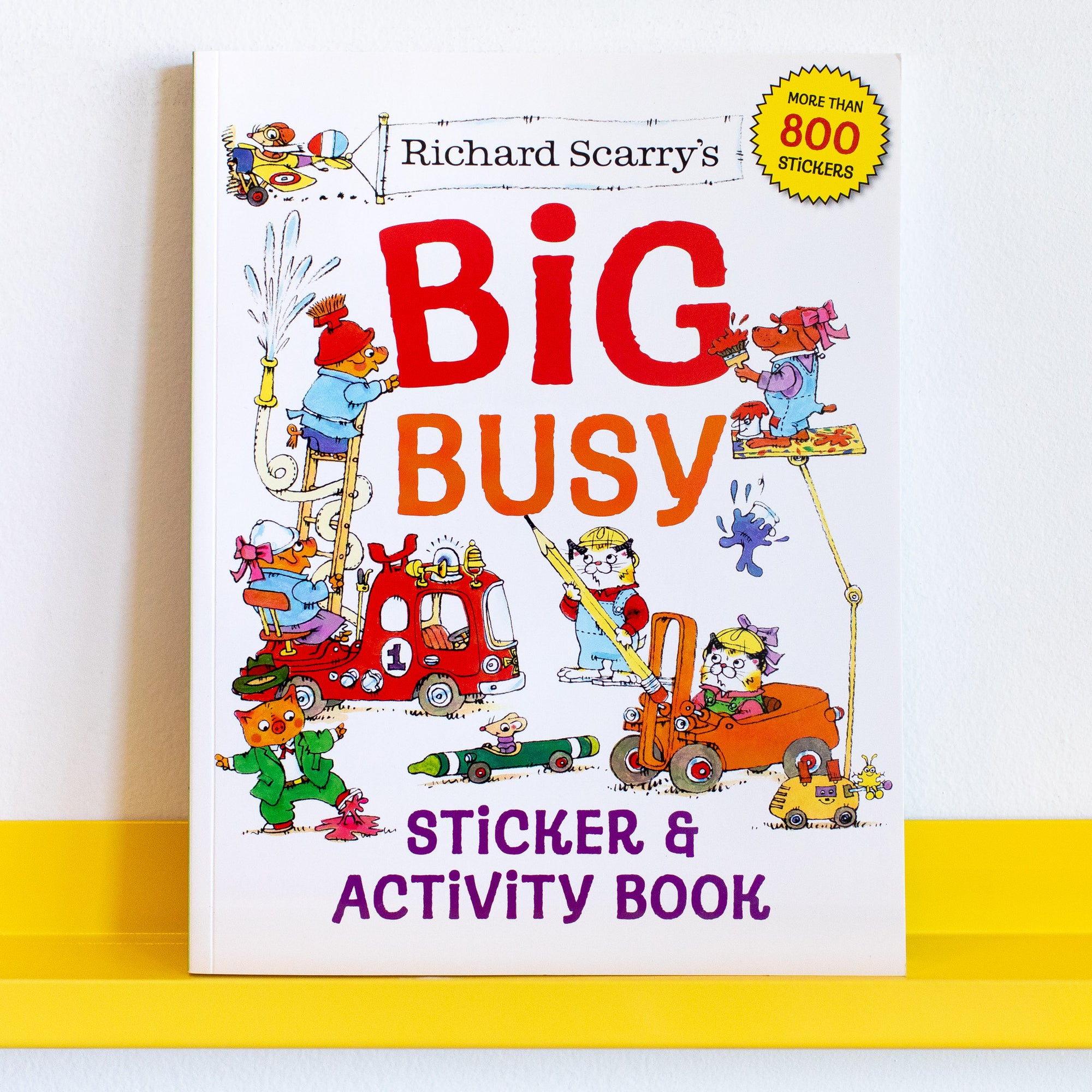 Book cover for Richard Scarry's Big Busy Sticker & Activity Book by Richard Scarry