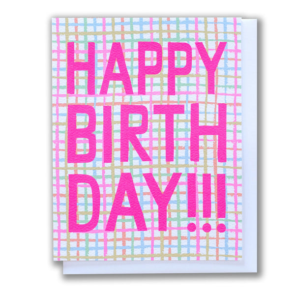 Big Plaid Birthday Greeting Card