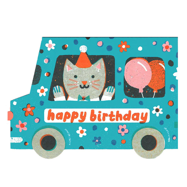 Birthday Van Die Cut Card