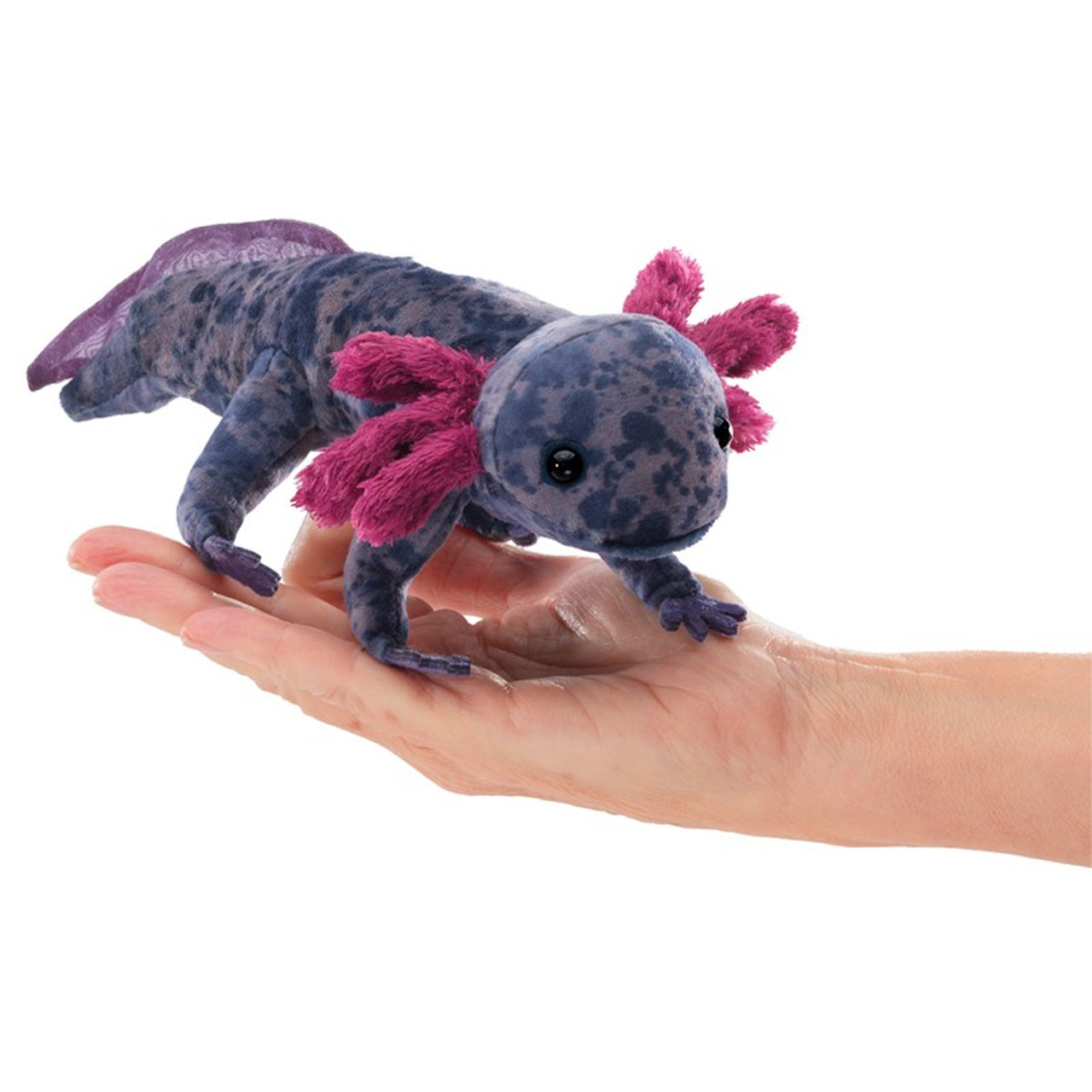 Black Axolotl Finger Puppet