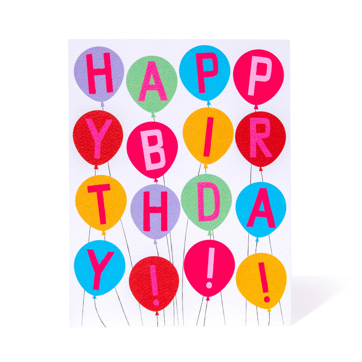 Bright Balloons Happy Birthday Greeting Card