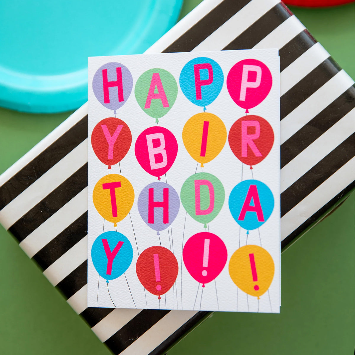 Bright Balloons Happy Birthday Greeting Card