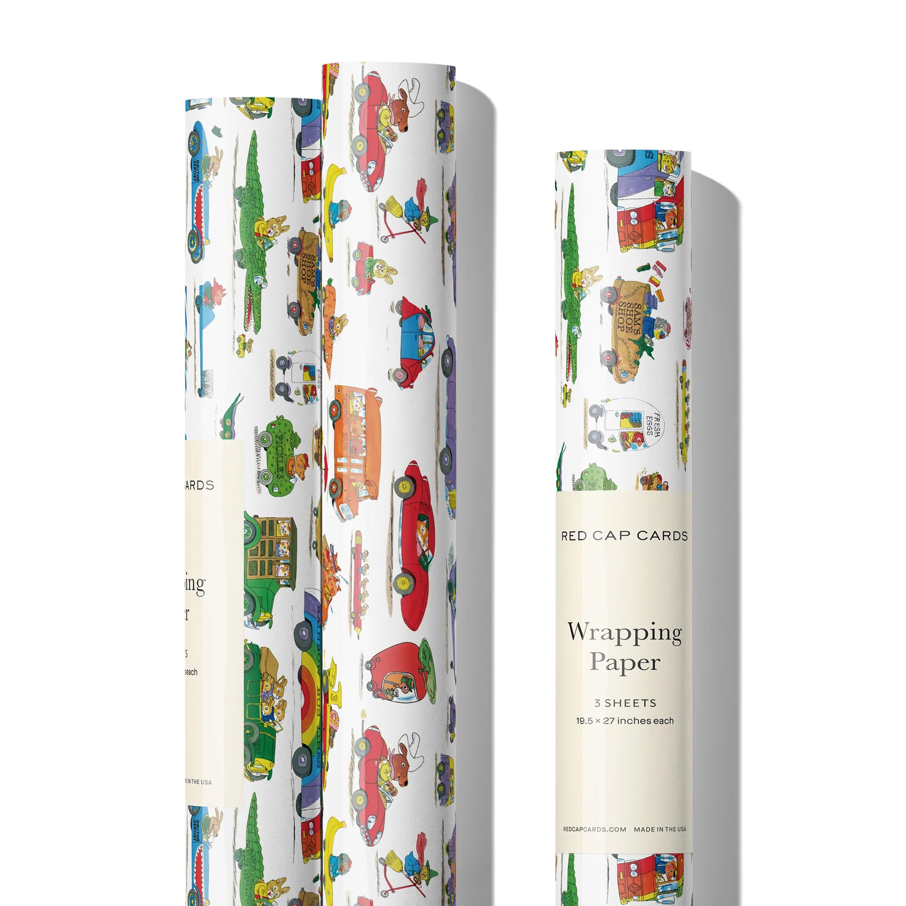 Busytown Cars Gift Wrap – Collage Collage