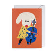 Cello Dog Mini Greeting Card