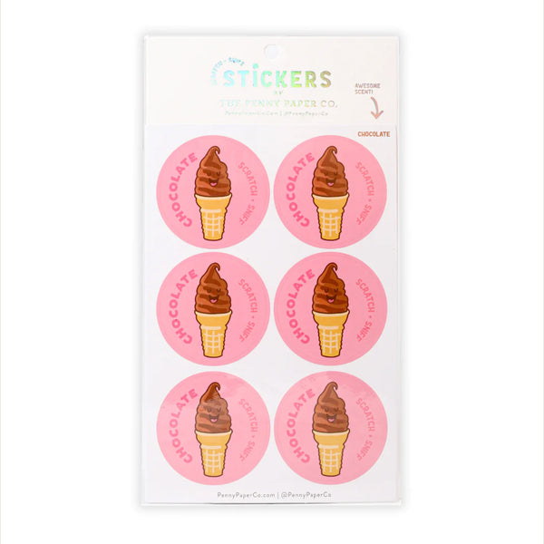 Chocolate Scented Scratch and Sniff Stickers