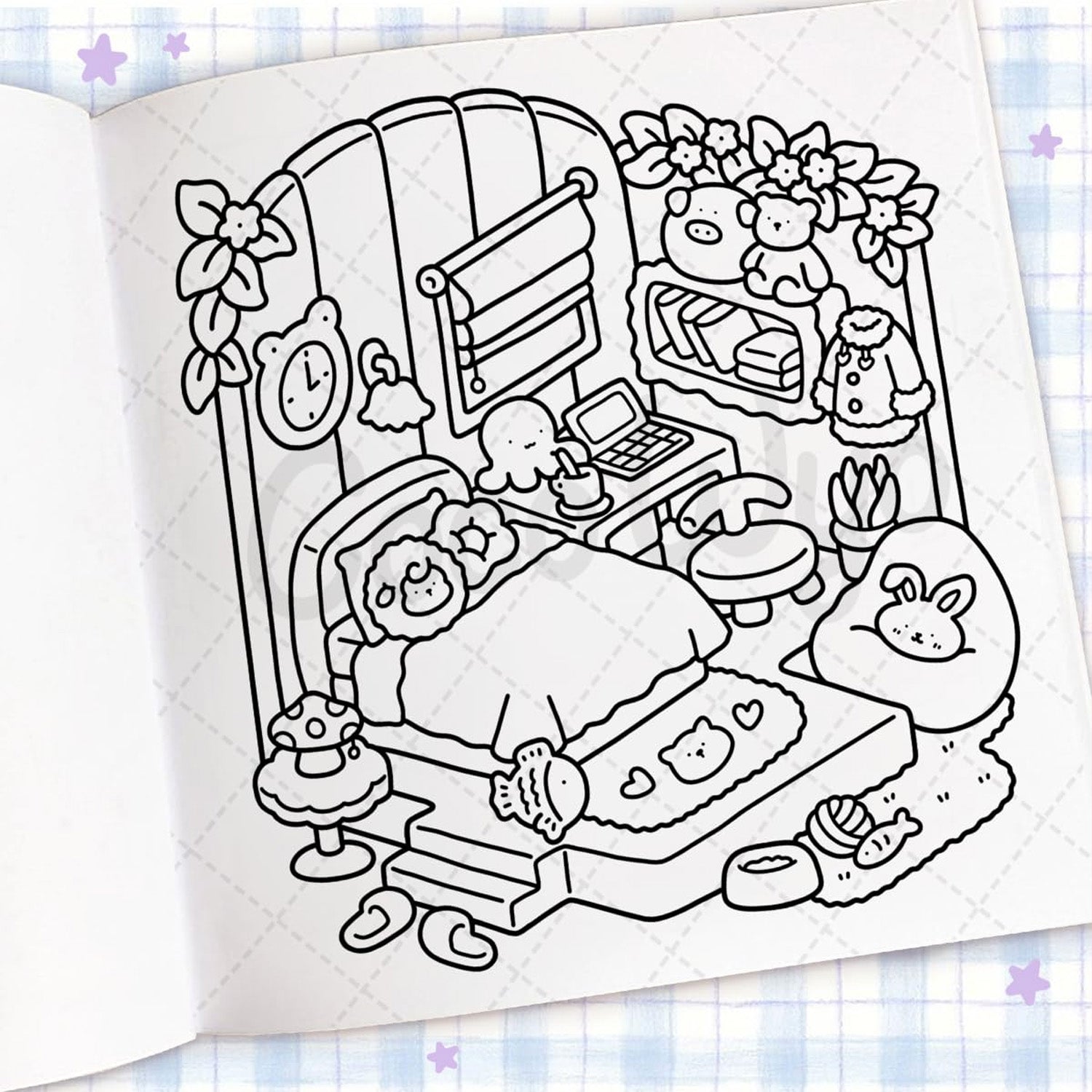 Cozy Corner: Coloring Book for Adults and Kids by Coco Wyo