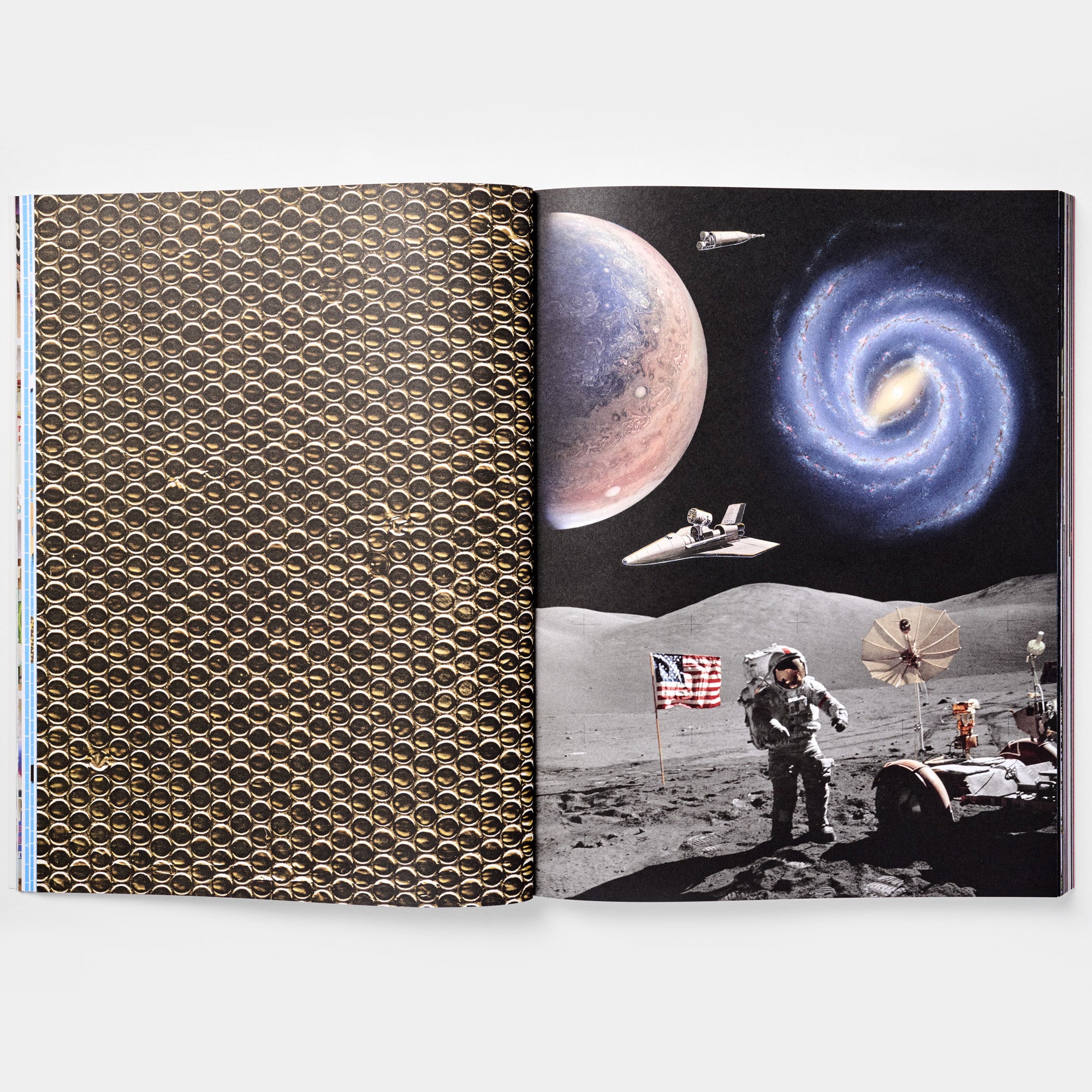 Cut-out Curiosities Space, Science &amp; Technology: A Collage Book: A compelling compendium of technological peculiarities and scientific imaginings to cut and collage by Maximillian Malone