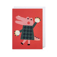 Cymbal Crocodile Mini Greeting Card