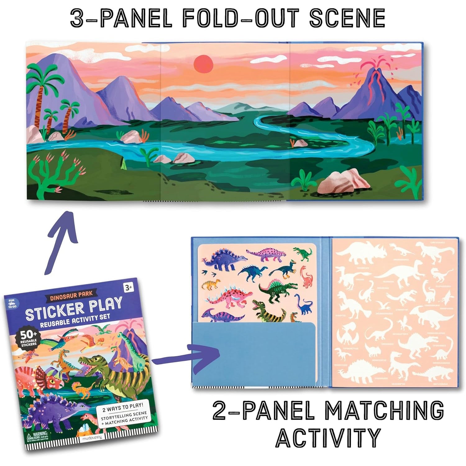 Dinosaur Park Sticker Play Reusable Activity Set