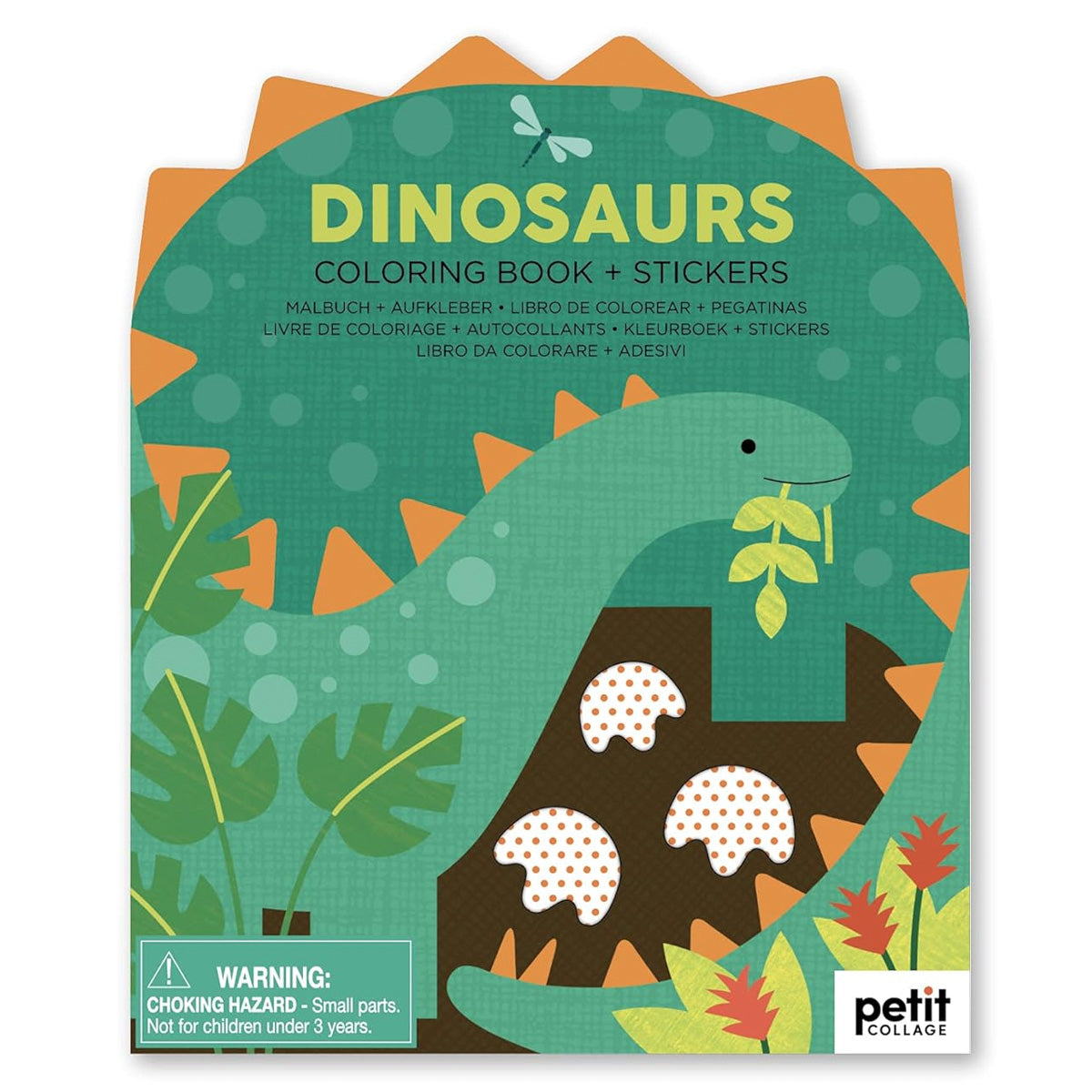 Dinosaurs Coloring Book + Stickers by Petit Collage