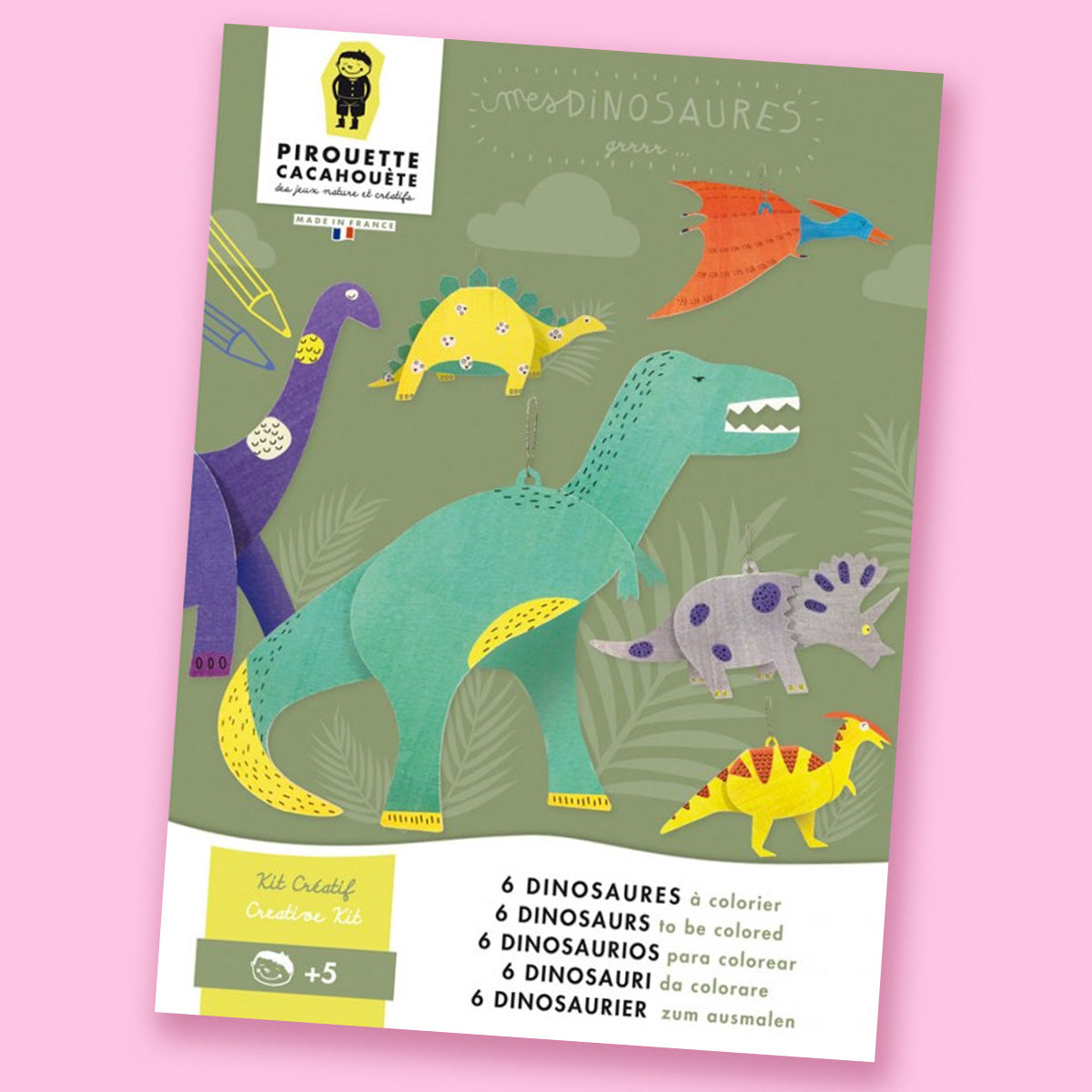 Dinosaurs paper craft kit for kids
