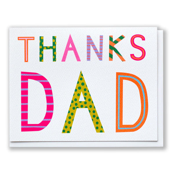 Dots & Lines Thanks Dad Greeting Card for Father's Day