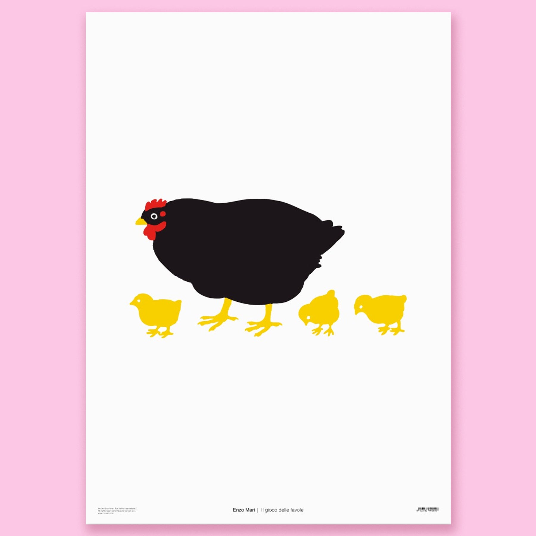 Enzo Mari Poster &quot;Hen, The Fable Game&quot;